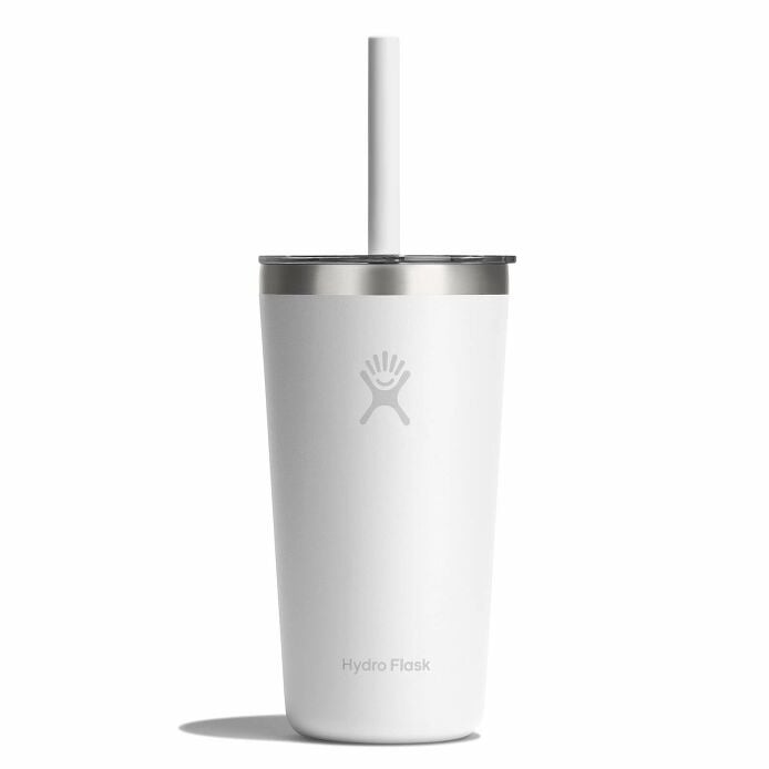 20 oz All Around™ Tumbler with Clear Straw Lid - White T1