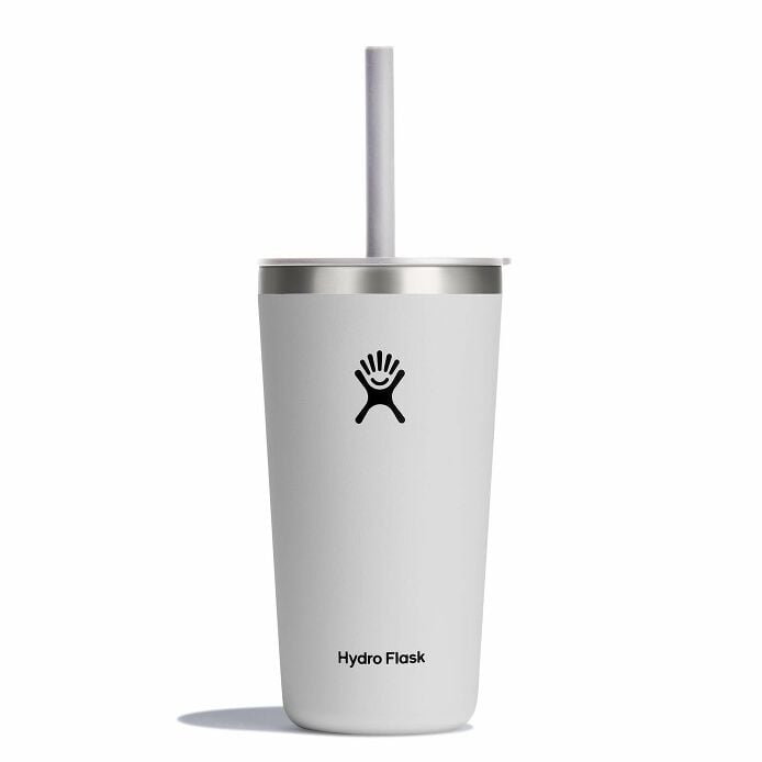 20 oz All Around™ Tumbler with Straw Lid - White B2